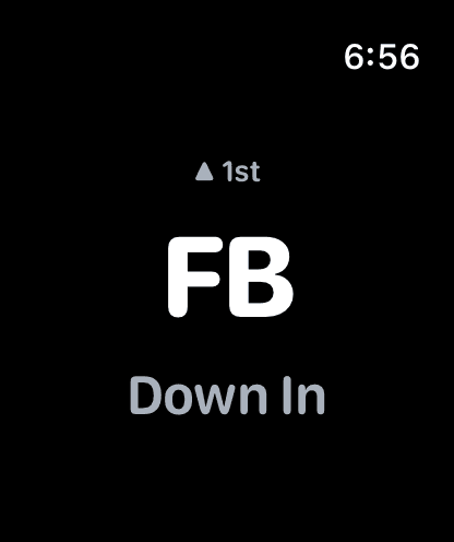 PitchTAC Apple Watch showing pitch signal